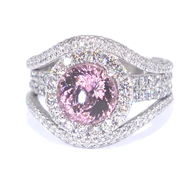 RR00008 - Rings, 18kt White Gold, Pink Tourmaline, Contemporary