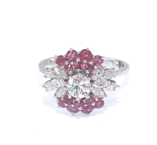 RR00006 - Rings, 14kt White Gold, Diamond, Retro