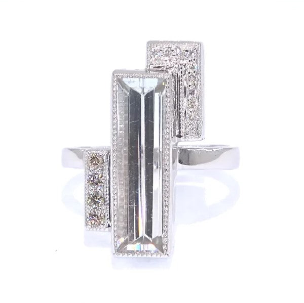 RR00030 - Rings, 14kt White Gold, Tourmaline, Modern