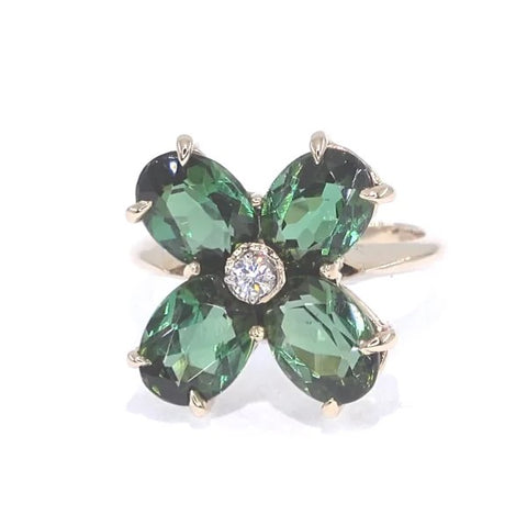 RR00031 - Rings, 14kt Yellow Gold, Tourmaline, Modern