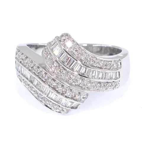 RR00043 - Rings, 14kt White Gold, Diamond, Art Nouveau