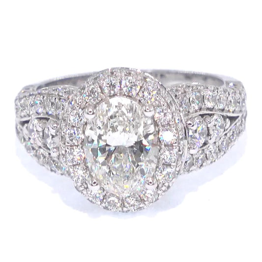 RR00074 - Rings, 14kt White Gold, Diamond, Retro