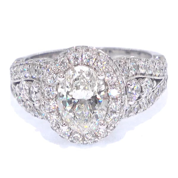 RR00074 - Rings, 14kt White Gold, Diamond, Retro