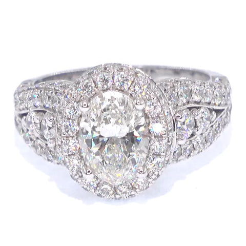 RR00074 - Rings, 14kt White Gold, Diamond, Retro