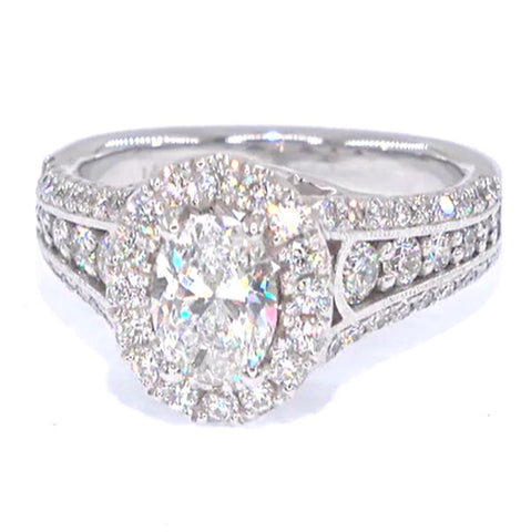 RR00072 - Rings, 14kt White Gold, Diamond, Mid-century