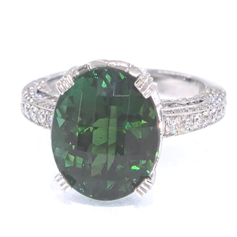RR00085 - Rings, 18kt White Gold, Tourmaline, Modern