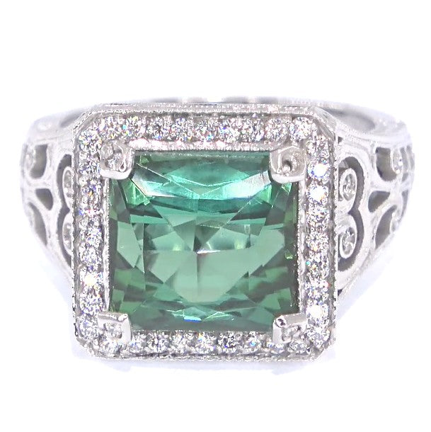 RR00099 - Rings, 18kt White Gold, Tourmaline, Mid-century