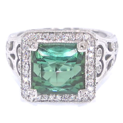RR00099 - Rings, 18kt White Gold, Tourmaline, Mid-century