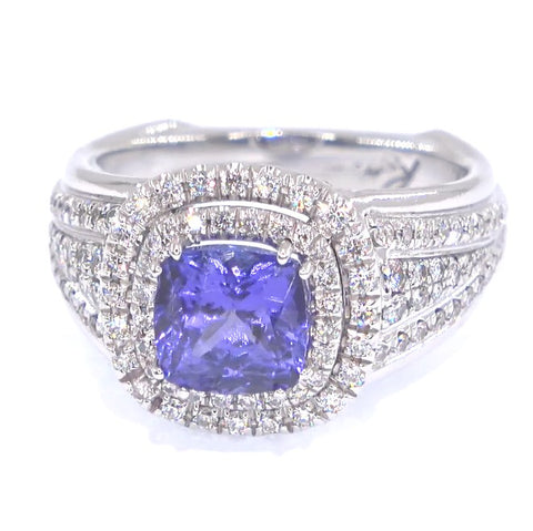 RR00091 - Rings, 14kt White Gold, Tanzanite, Modern