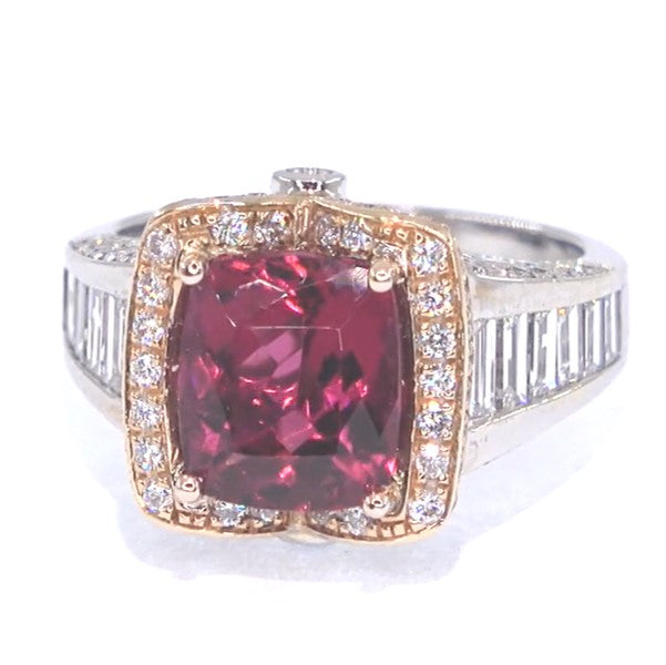 RR00113 - Rings, 18kt 2-Tone, Tourmaline, Contemporary