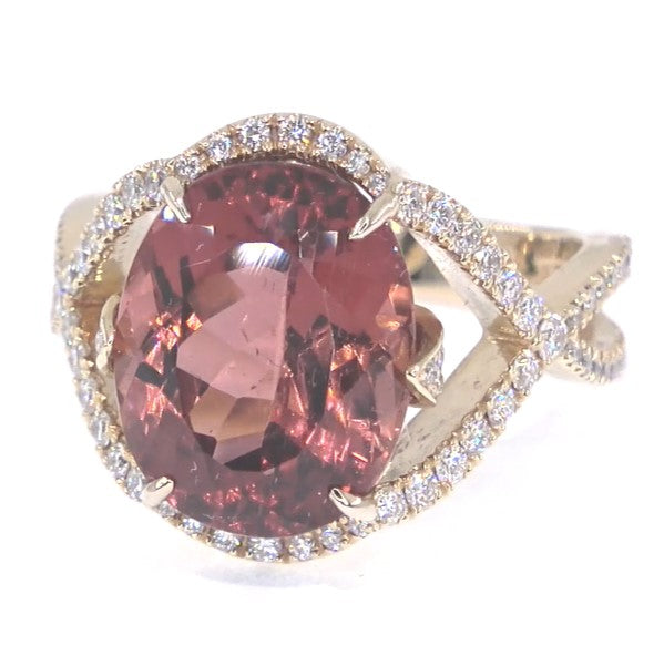 RR00110 - Rings, 14kt Yellow Gold, Tourmaline, Contemporary