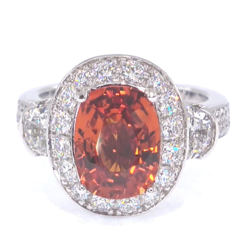 RR00108 - Rings, 18kt 2-Tone, Spessartine Garnet, Contemporary