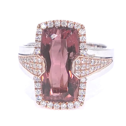 RR00142 - Rings, 14kt 2-Tone, Tourmaline, Modern