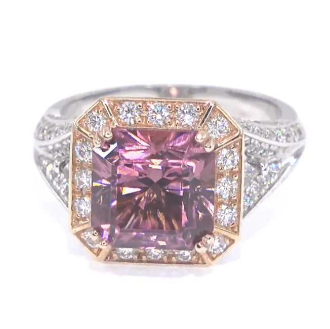 RR00141 - Rings, 18kt White Gold, Pink Tourmaline, Contemporary