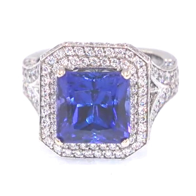 RR00139 - Rings, 18kt White Gold, Tanzanite, Contemporary
