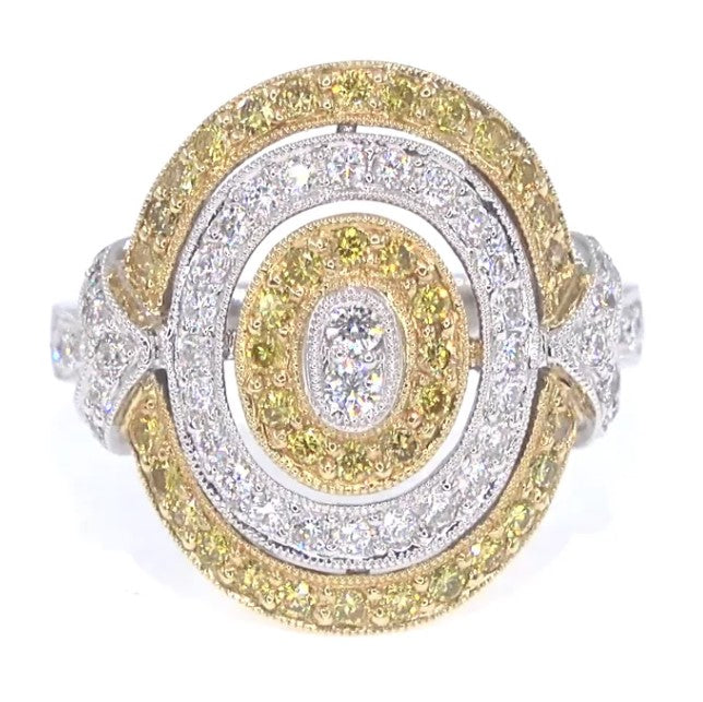 RR00133 - Rings, 18kt 2-Tone, Diamond, Retro