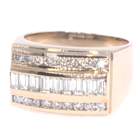 RR00130 - Rings, 18kt Yellow Gold, Diamond, Retro