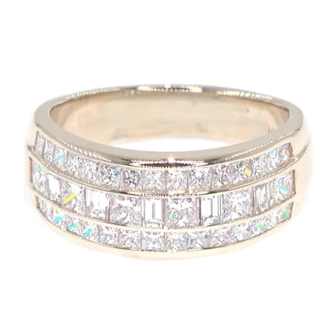 RR00128 - Rings, 14kt Yellow Gold, Diamond, Mid-century