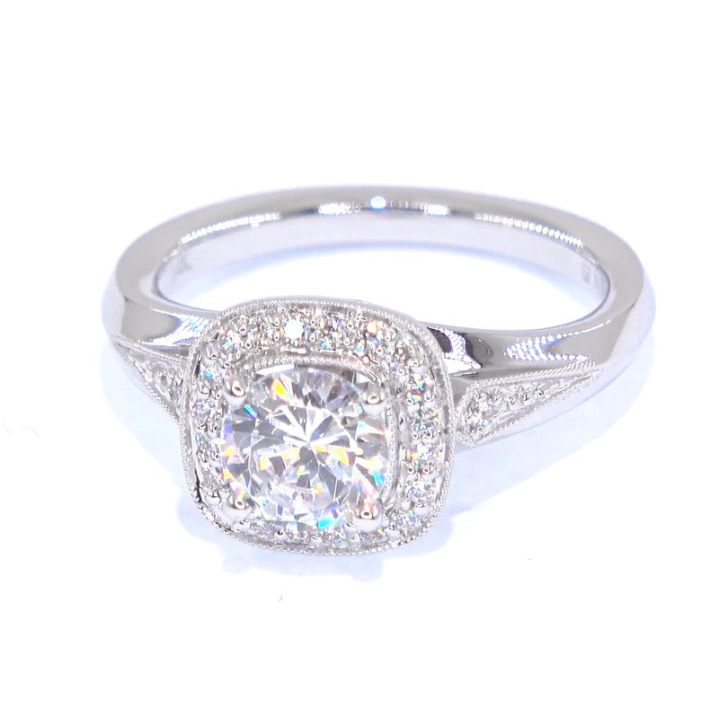 RR00167 - Semi-Mounts, 14kt White Gold, CZ, Contemporary