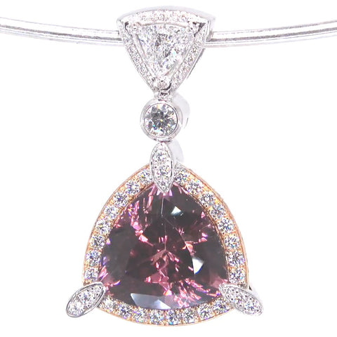 RR00202 - Pendants, 18kt 2-Tone, Tourmaline, Retro