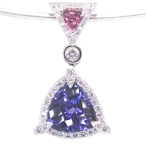 RR00205 - Pendants, 18kt White Gold, Tanzanite, Contemporary