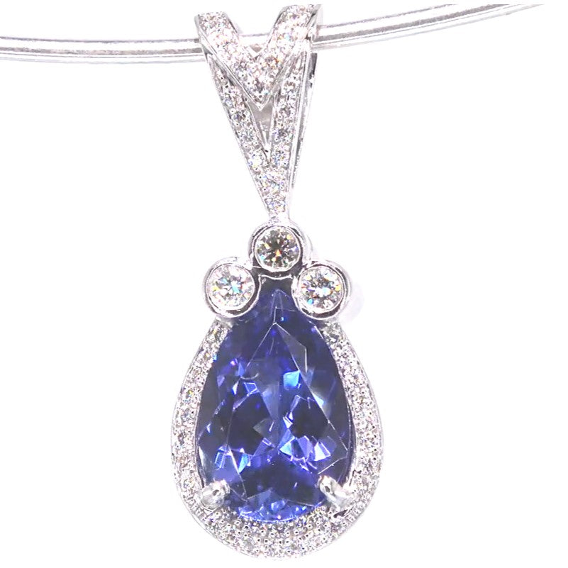 RR00204 - Pendants, 18kt White Gold, Tanzanite, Modern
