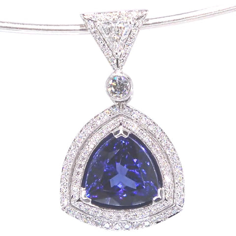 RR00208 - Pendants, 18kt White Gold, Tanzanite, Contemporary
